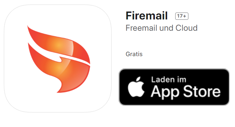 Firemail App im Apple Store